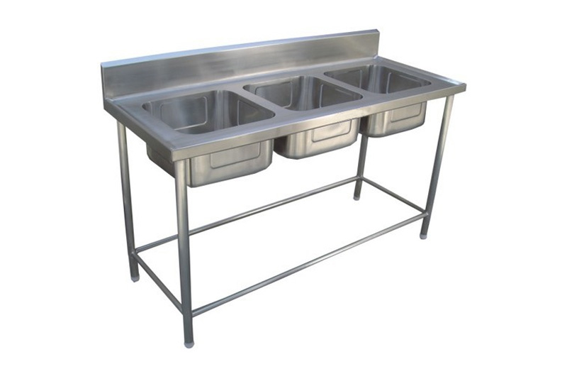 Stainless Steel Three Sink Unit